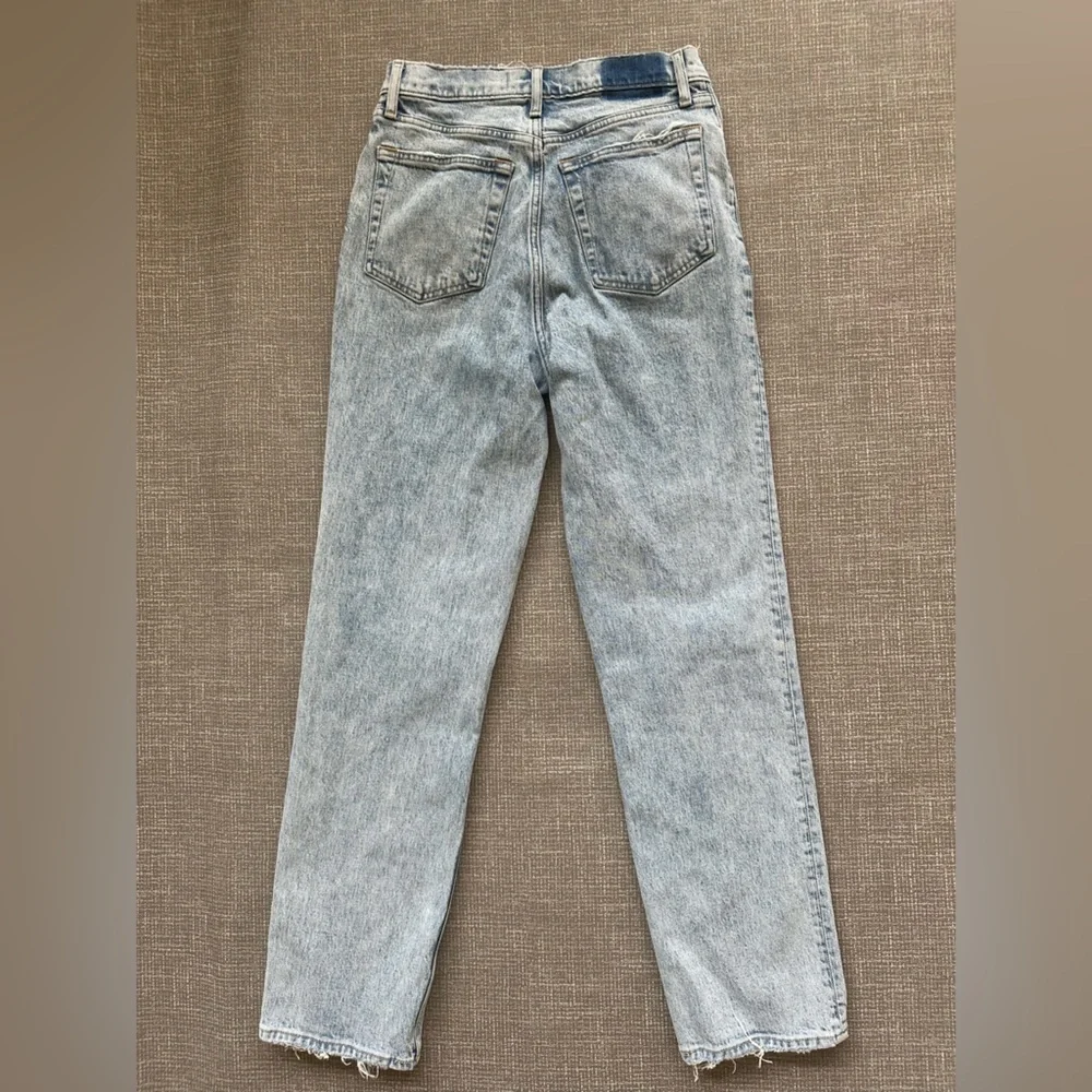 Abercrombie and Fitch 90s straight leg Ultra high-rise cross button jeans 28/6R - Picture 10 of 14